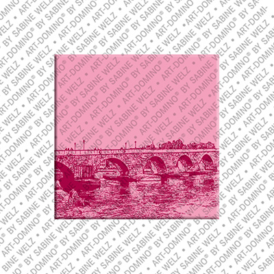 ART-DOMINO® BY SABINE WELZ Regensburg – Steinerne Brücke über die Donau
