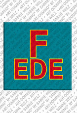 MAGNET-STORIES FEDE - Magnet mit dem Vornamen FEDE