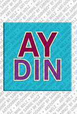 ART-DOMINO® BY SABINE WELZ AYDIN - Magnet mit dem Vornamen AYDIN