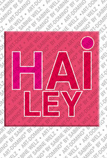 ART-DOMINO® BY SABINE WELZ HAILEY - Magnet with the name HAILEY