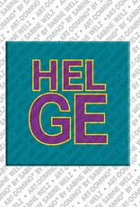 ART-DOMINO® BY SABINE WELZ HELGE - Magnet with the name HELGE