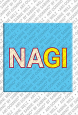 ART-DOMINO® BY SABINE WELZ NAGI - Magnet with the name NAGI