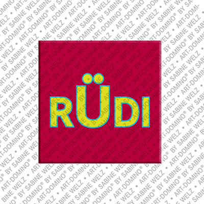 ART-DOMINO® BY SABINE WELZ RÜDI- Magnet with the name RÜDI