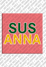 ART-DOMINO® BY SABINE WELZ SUSANNA - Aimant avec le nom SUSANNA