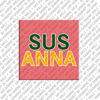 ART-DOMINO® BY SABINE WELZ SUSANNA - Aimant avec le nom SUSANNA