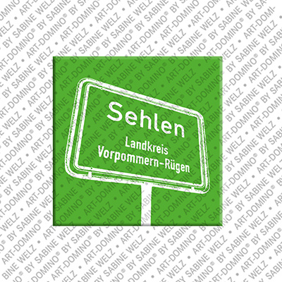 MAGNET-STORIES Rügen – Ortsschild Sehlen