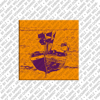 MAGNET-STORIES Rügen - Bateau sur la plage de Binz