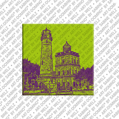 ART-DOMINO® BY SABINE WELZ Rügen - Kap Arkona - Neuer Leuchtturm + Schinkelturm