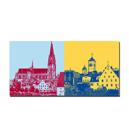 ART-DOMINO® BY SABINE WELZ Leinwandbild - Regensburg - 7501