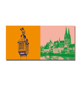 ART-DOMINO® BY SABINE WELZ Leinwandbild - Regensburg - 7502