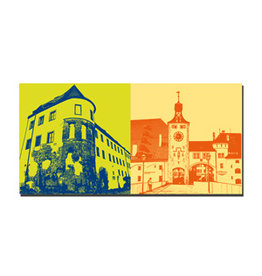 ART-DOMINO® BY SABINE WELZ Leinwandbild - Regensburg - 7508