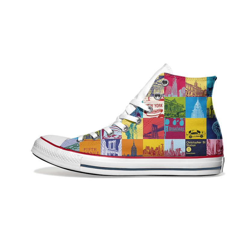 ART-DOMINO® BY SABINE WELZ Chucks avec des motifs de New York