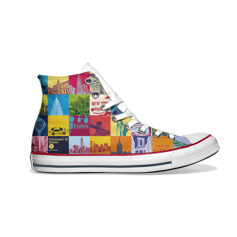 ART-DOMINO® BY SABINE WELZ Chucks avec des motifs de New York