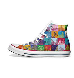 ART-DOMINO® BY SABINE WELZ Chucks - Avec des motifs de Hamburg