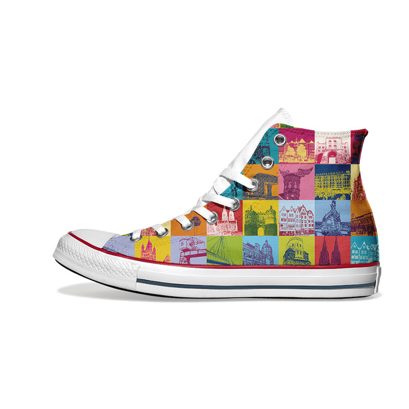 ART-DOMINO® BY SABINE WELZ Chucks with Köln - motifs