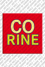 ART-DOMINO® BY SABINE WELZ CORINE - Magnet with the name CORINE