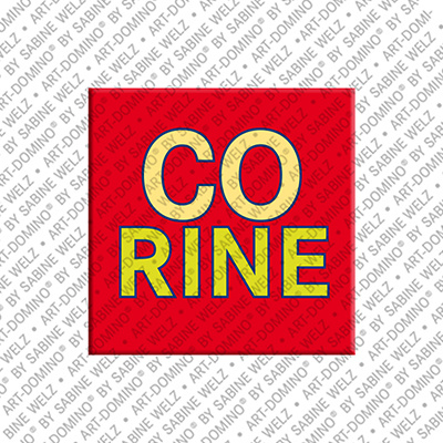 ART-DOMINO® BY SABINE WELZ CORINE - Magnet mit dem Vornamen CORINE