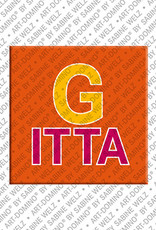 ART-DOMINO® BY SABINE WELZ GITTA - Magnet mit dem Vornamen GITTA