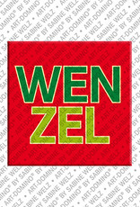 ART-DOMINO® BY SABINE WELZ WENZEL - Aimant avec le nom WENZEL