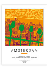 ART-DOMINO® BY SABINE WELZ Poster - Amsterdam