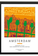 ART-DOMINO® BY SABINE WELZ Poster - Amsterdam