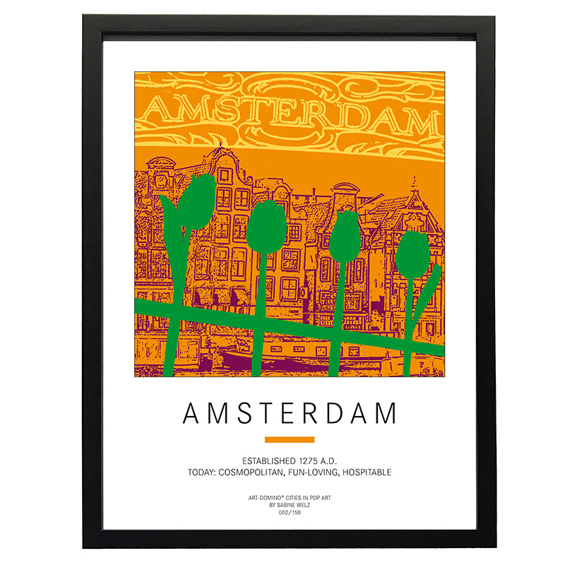 ART-DOMINO® BY SABINE WELZ Poster - Amsterdam