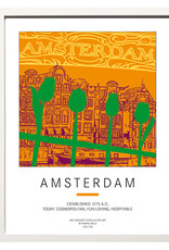 ART-DOMINO® BY SABINE WELZ Poster - Amsterdam