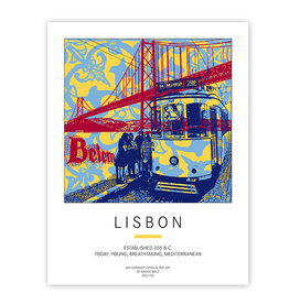 ART-DOMINO® BY SABINE WELZ Plakat - Portugal - Lissabon