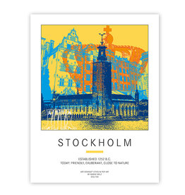 ART-DOMINO® BY SABINE WELZ Poster - Sweden - Stockholm