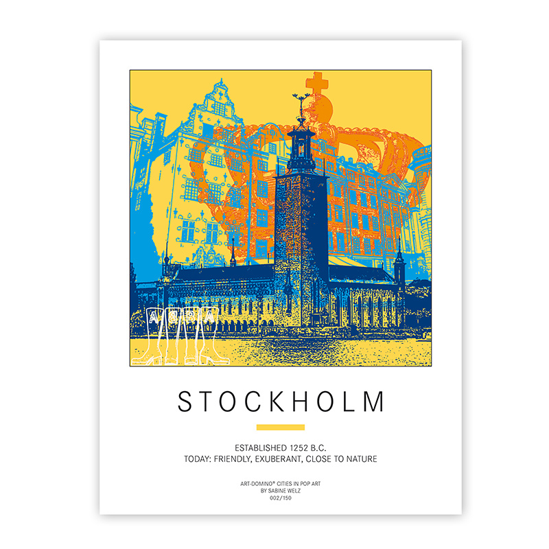 ART-DOMINO® BY SABINE WELZ Plakat - Stockholm