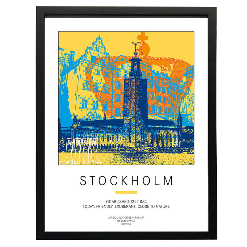 ART-DOMINO® BY SABINE WELZ Poster - Stockholm