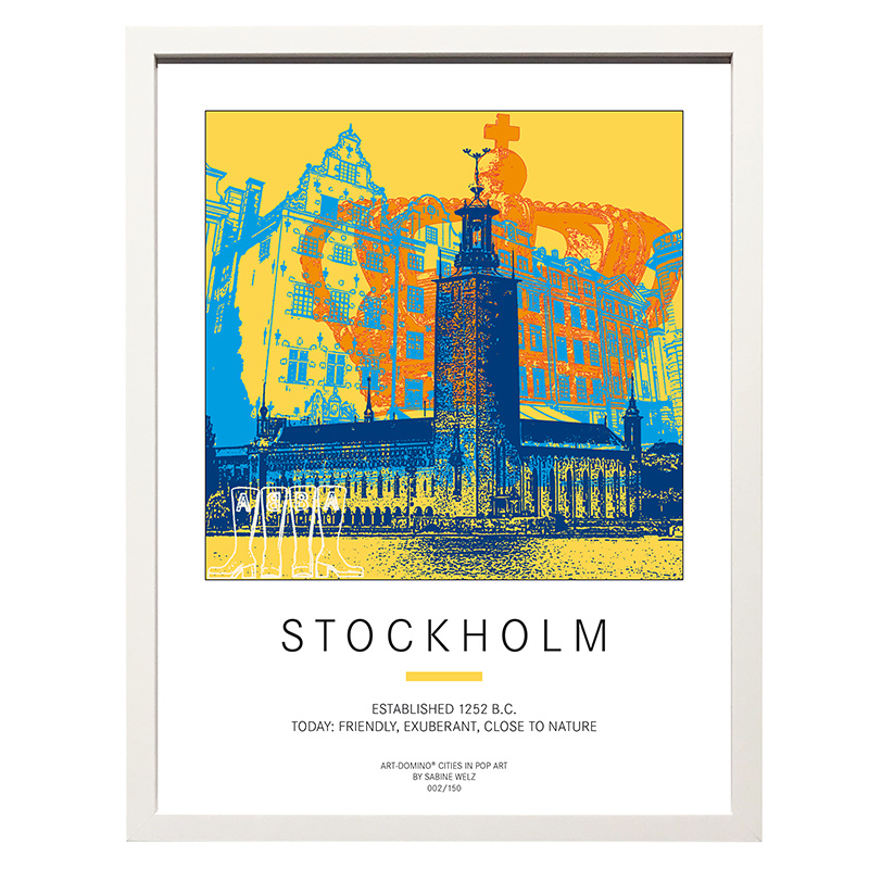 ART-DOMINO® BY SABINE WELZ Poster - Stockholm