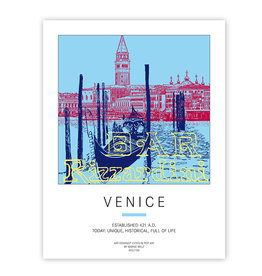 ART-DOMINO® BY SABINE WELZ Poster - Italy - Venice