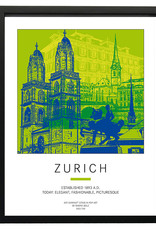 ART-DOMINO® BY SABINE WELZ Poster - Zurich