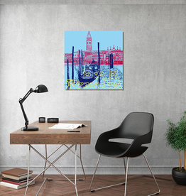 ART-DOMINO® BY SABINE WELZ Art sur toile - Italie - City-Collage-Venise