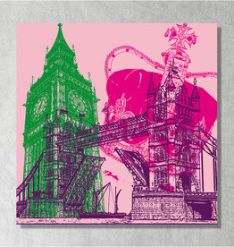 MAGNET-STORIES Canvas Art - England - City-Collage-London