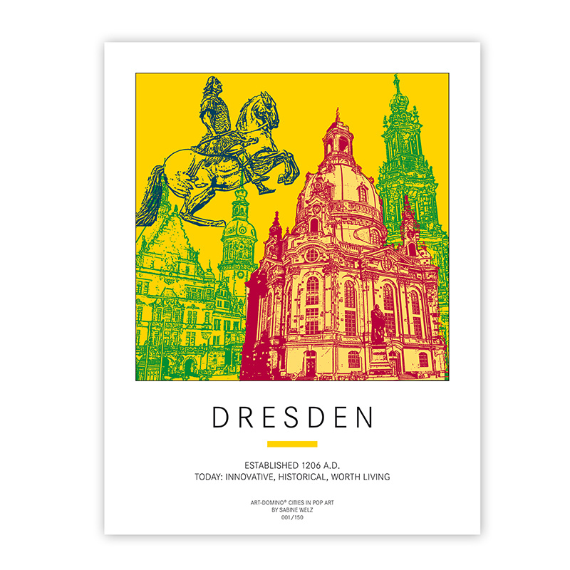 ART-DOMINO® BY SABINE WELZ Plakat - Dresden