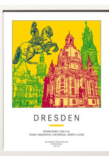 ART-DOMINO® BY SABINE WELZ Plakat - Dresden