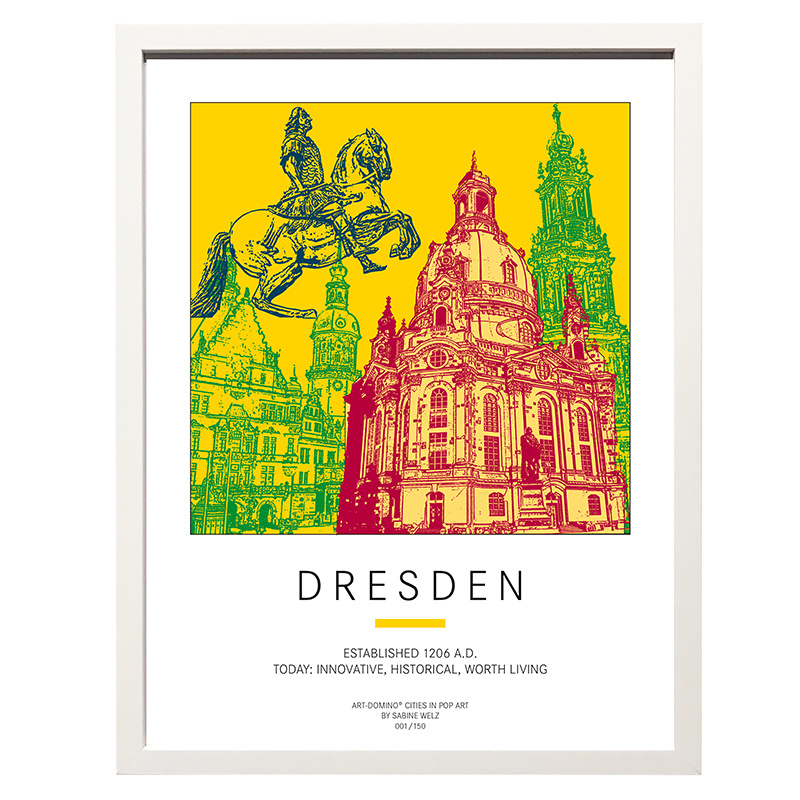 ART-DOMINO® BY SABINE WELZ Poster - Dresden