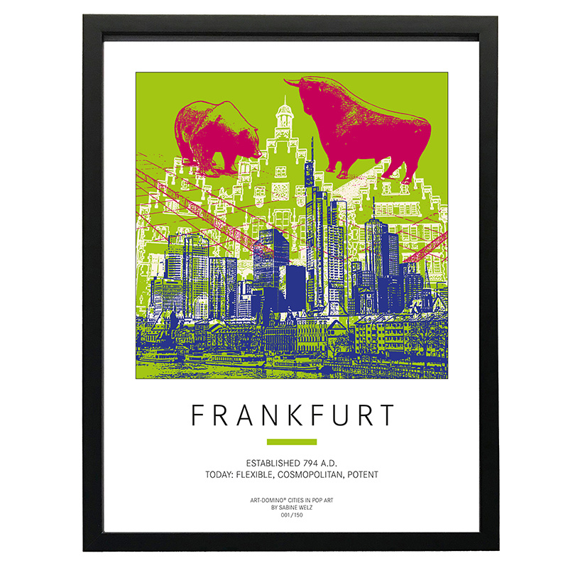 ART-DOMINO® BY SABINE WELZ Poster - Frankfurt