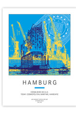 ART-DOMINO® BY SABINE WELZ Plakat - Hamburg