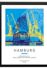 ART-DOMINO® BY SABINE WELZ Plakat - Hamburg