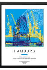 ART-DOMINO® BY SABINE WELZ Poster - Hamburg