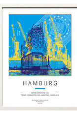 ART-DOMINO® BY SABINE WELZ Plakat - Hamburg