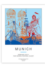 ART-DOMINO® BY SABINE WELZ Poster - Munich