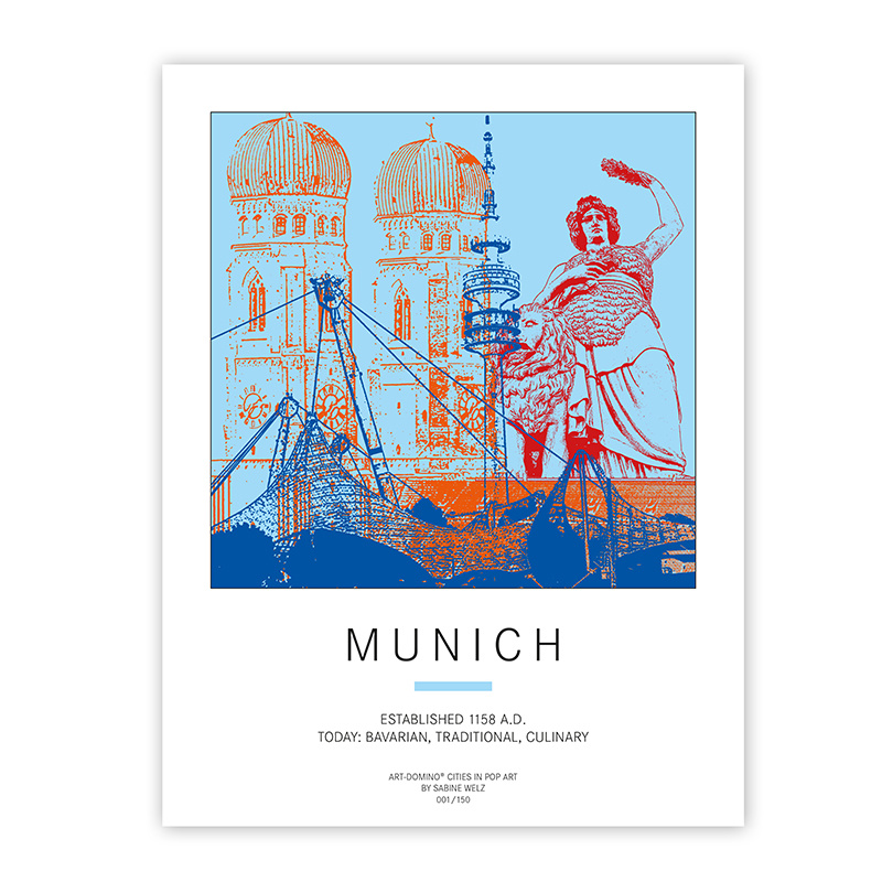 ART-DOMINO® BY SABINE WELZ Poster - Munich