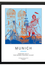 ART-DOMINO® BY SABINE WELZ Plakat - München