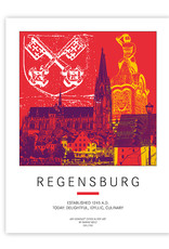 ART-DOMINO® BY SABINE WELZ Plakat - Regensburg