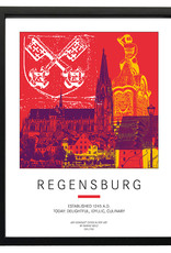 ART-DOMINO® BY SABINE WELZ Plakat - Regensburg