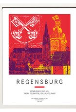 ART-DOMINO® BY SABINE WELZ Plakat - Regensburg